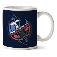 Art Hediye Grover Lightside Darkside Sesame Street Star Wars İki Tarafı Baskılı Kupa Bardak