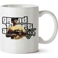 Art Hediye Gta V2 İki Tarafı Baskılı Beyaz Kupa