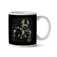 Art Hediye Halo Masterchief Renkli Benekler Iki Tarafı Baskılı Kupa Bardak