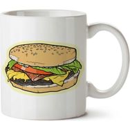 Art Hediye Hamburger Soluk İki Tarafı Baskılı Kupa Bardak