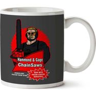Art Hediye Hammond And Gage Chainsaws Buzzsaw Running Man İki Tarafı Baskılı Kupa Bardak