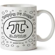 Art Hediye Happy Pi Day 3,1415 İki Tarafı Baskılı Kupa