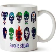 Art Hediye Harley Quinn Joker Deadshot Katil İki Tarafı Baskılı Beyaz Kupa