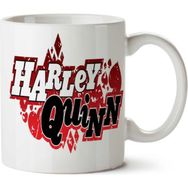 Art Hediye Harley Quinn Logo İki Tarafı Baskılı Beyaz Kupa