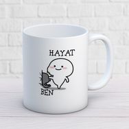 Art Hediye Hayat ve Ben Baskılı Kupa Bardak