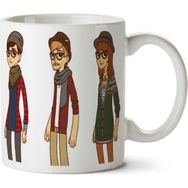 Art Hediye Hipster İnsan İki Tarafı Baskılı Kupa Bardak