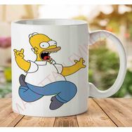 Art Hediye Homer Sımpsons İki Tarafı Baskılı Kupa Bardak
