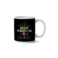 Art Hediye I Geek Therefore I Am Sci Fi İki Tarafı Baskılı Kupa Bardak