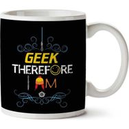 Art Hediye I Geek Therefore I Am Sci Fi İki Tarafı Baskılı Kupa Bardak