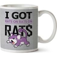 Art Hediye I Got Rats On Rats On Rats Rattata Pokemon İki Tarafı Baskılı Kupa Bardak