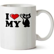 Art Hediye I Love My Cat Kedi İki Tarafı Baskılı Kupa