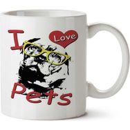 Art Hediye I Love Pets İki Tarafı Baskılı Kupa