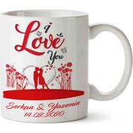 Art Hediye I Love You Yazı Sevgililer Günü Kupa Bardak