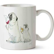 Art Hediye Içki Içen Pug Köpek Kupa Bardak
