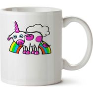 Art Hediye İnek Unicorn İki Tarafı Baskılı Kupa