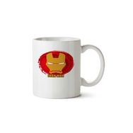 Art Hediye Iron Man Face Background Color Red Tony İki Tarafı Baskılı Kupa