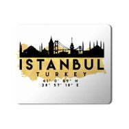 Art Hediye İstanbul Türkiye Koordinatlar Baskılı 23x19 cm Mouse Pad