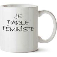 Art Hediye Je Parle Feministe İki Tarafı Baskılı Kupa Bardak