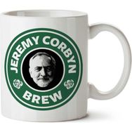 Art Hediye Jeremy Corbyn Brew Starbucks Logo İki Tarafı Baskılı Kupa Bardak