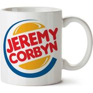 Art Hediye Jeremy Corbyn Burger King Logo İki Tarafı Baskılı Kupa Bardak