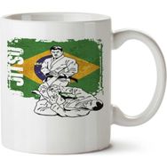 Art Hediye Jiu Jitsu Brasil İki Tarafı Baskılı Beyaz Kupa
