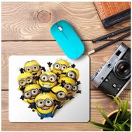 Art Hediye Kalpli Minious Baskılı 23x19 cm Mouse Pad