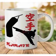 Art Hediye Karate Hareket iki Tarafı Baskılı Kupa Bardak