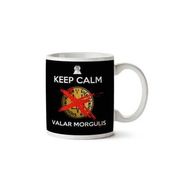 Art Hediye Keep Calm And Valar Morghulis Game Of Thrones İki Tarafı Baskılı Kupa Bardak