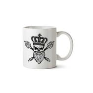 Art Hediye King Skull Kral Kuru Kafa İki Tarafı Baskılı Beyaz Kupa