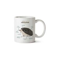 Art Hediye Kirpi Anatomisi Hedgehog Anatomy iki Tarafı Baskılı Kupa Bardak