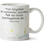 Art Hediye Küçük Prens Tüm Büyükler İki Tarafı Baskılı Kupa Bardak