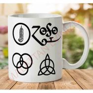 Art Hediye LED Zeppelin Vertical Iki Tarafı Baskılı Kupa Bardak