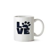 Art Hediye Love Dog Siyah Pati İki Tarafı Baskılı Kupa Bardak