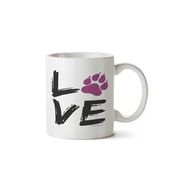 Art Hediye Love Dogs Pembe Pati İki Tarafı Baskılı Kupa Bardak