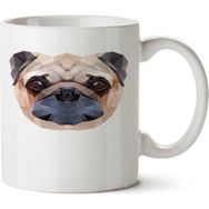 Art Hediye Love Pugs Piksel İki Tarafı Baskılı Kupa Bardak