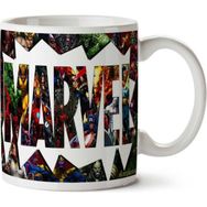 Art Hediye Marvel Logo Çizgi Film İki Tarafı Baskılı Kupa Bardak
