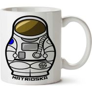 Art Hediye Matruşka Astronot İki Tarafı Baskılı Kupa Bardak
