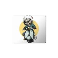 Art Hediye Motorsiklet Motorcu İskelet Baskılı 23x19 cm Mouse Pad