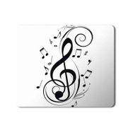 Art Hediye Müzik Nota Sol Anahtarı Baskılı 23x19 cm Mouse Pad