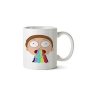 Art Hediye Nerd Morty Rainbow İki Tarafı Baskılı Kupa Bardak