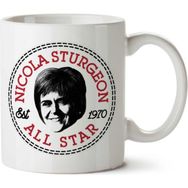 Art Hediye Nicola Sturgeon All Star Converse Logo İki Tarafı Baskılı Kupa Bardak
