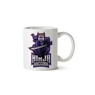 Art Hediye Ninja Raccoon İki Tarafı Baskılı Kupa Bardak