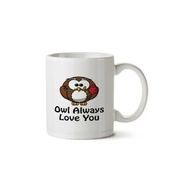 Art Hediye Owl Always Love You By İki Tarafı Baskılı Kupa Bardak