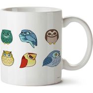 Art Hediye Owl Hoot Kızgın Baykuşlar İki Tarafı Baskılı Kupa Bardak