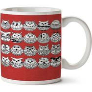 Art Hediye Owls By Yoru Iki Tarafı Baskılı Kupa Bardak