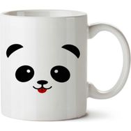 Art Hediye Panda Yüz Sevimli İki Tarafı Baskılı Kupa Bardak