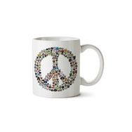 Art Hediye Peace Barış Köpekler İki Tarafı Baskılı Kupa Bardak