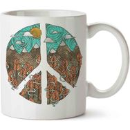 Art Hediye Peacebarış Amblemi Baskılı Kupa Bardak