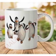 Art Hediye Penguin-Png-Hdjpeg Iki Tarafı Baskılı Kupa Bardak