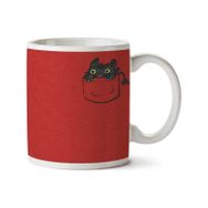Art Hediye Pocket Toothless İki Tarafı Baskılı Kupa Bardak